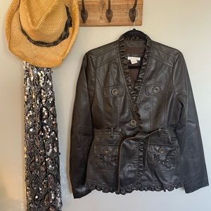 Faux leather jacket